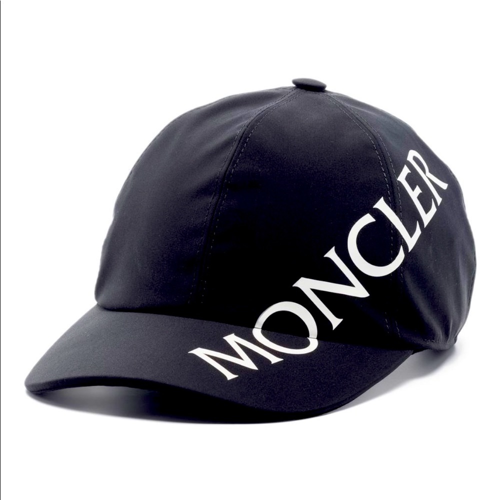 MONCLER LOGO BASEBALL CAP BLACK O/S BRAND NEW